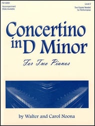 Concertino in D Minor-2 Pianos piano sheet music cover